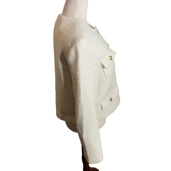J.Crew $248 Isabelle Lady Jacket in Tweed Natural Size 18 CC271 - Picture 9 of 13